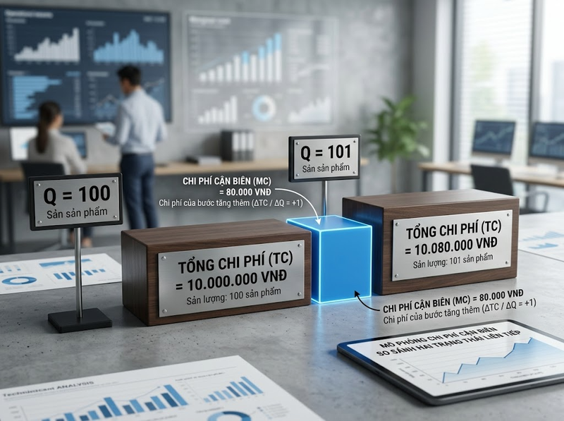 Chi phí cận biên và tổng chi phí khác nhau như thế nào?