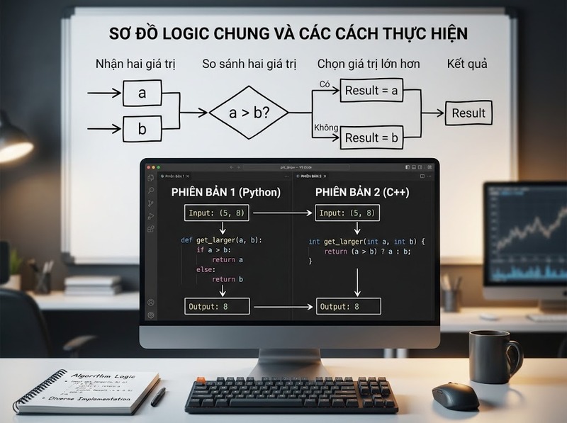 Chương trình máy tính và cách thuật toán được chuyển thành mã thực thi