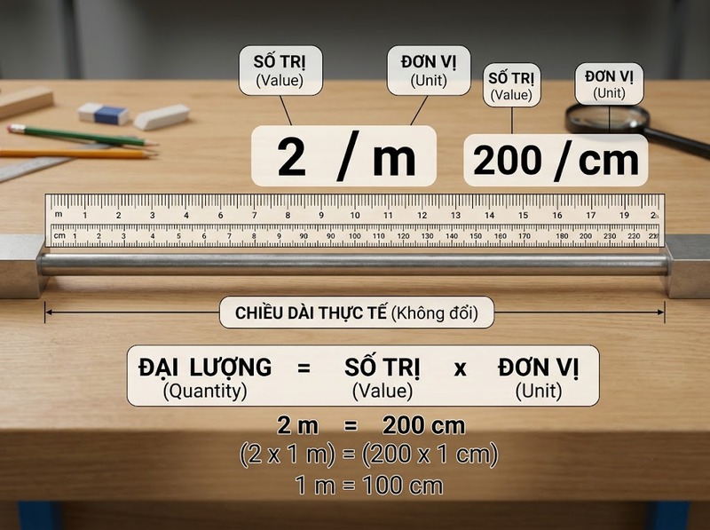 Đại lượng vật lý và vai trò của đơn vị chuẩn trong đo lường, so sánh