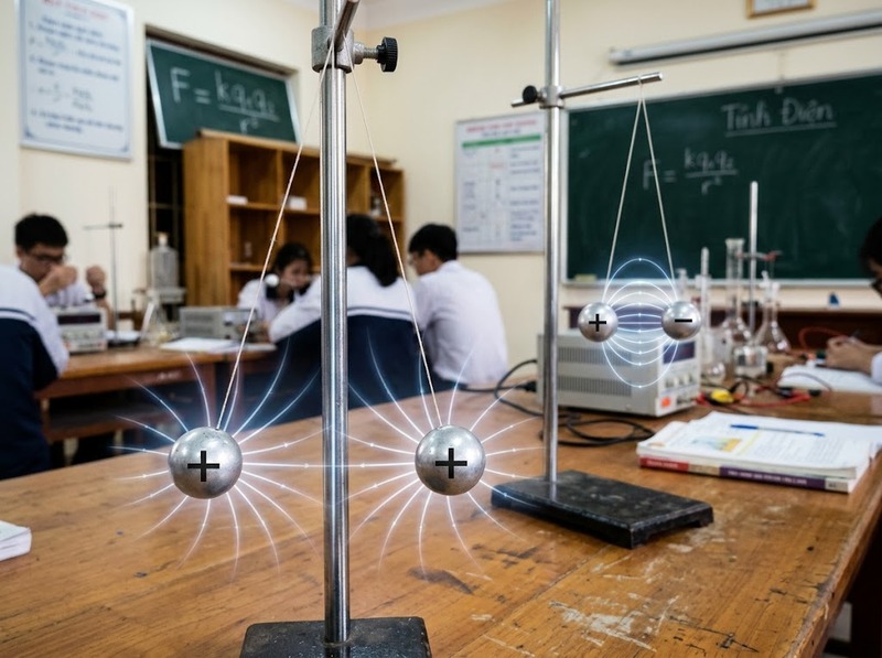 Điện tích và lực hút, đẩy giữa các vật mang điện
