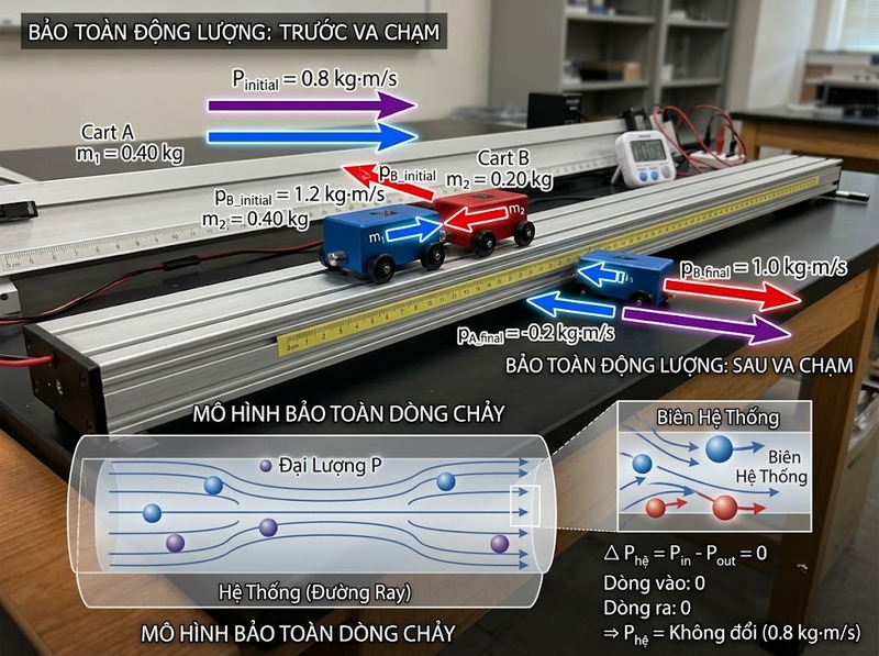 Định luật bảo toàn và nguyên tắc tổng đại lượng không đổi trong hệ kín
