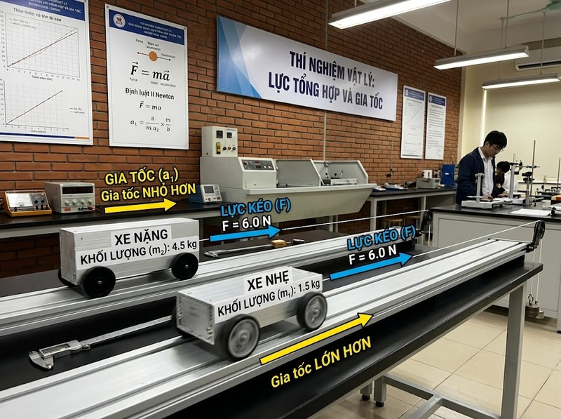 Định luật II Newton và mối quan hệ giữa lực, khối lượng, gia tốc