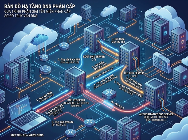 DNS và cơ chế phân giải tên miền thành địa chỉ IP