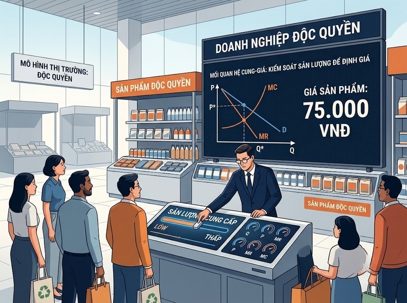 Độc quyền và cách doanh nghiệp kiểm soát giá, sản lượng
