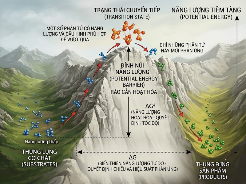 Enzyme và cơ chế giảm năng lượng hoạt hóa của phản ứng sinh học