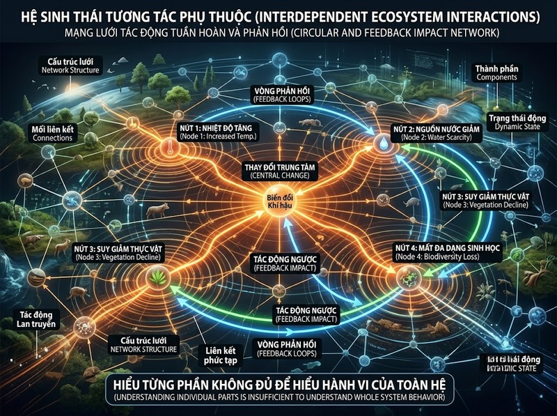 Hệ phức tạp và vai trò của tương tác, phi tuyến, phản hồi, tính nổi trội