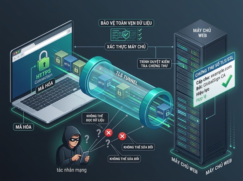 Phân biệt HTTP và HTTPS theo mã hóa, bảo mật và truyền dữ liệu web