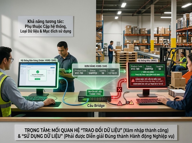 Khả năng tương tác và cách các hệ thống trao đổi, sử dụng dữ liệu