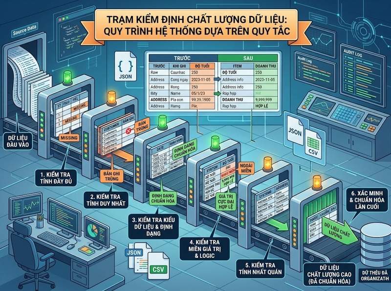 Làm sạch dữ liệu và cách loại lỗi, thiếu, trùng trước phân tích