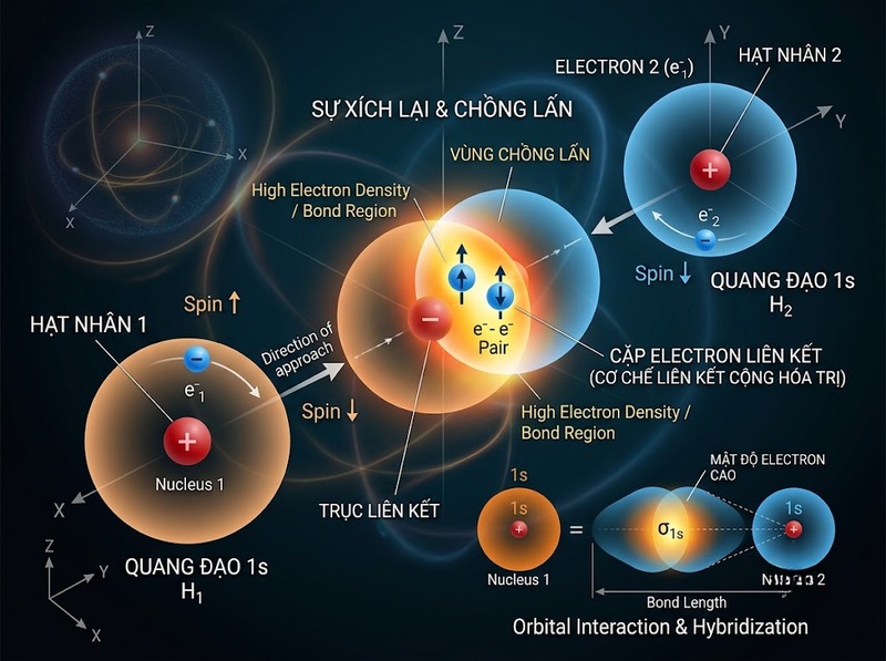 Liên kết cộng hóa trị và cách các nguyên tử chia sẻ cặp electron