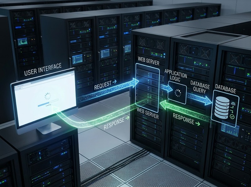 Mô hình client server và cơ chế yêu cầu, xử lý, phản hồi dữ liệu