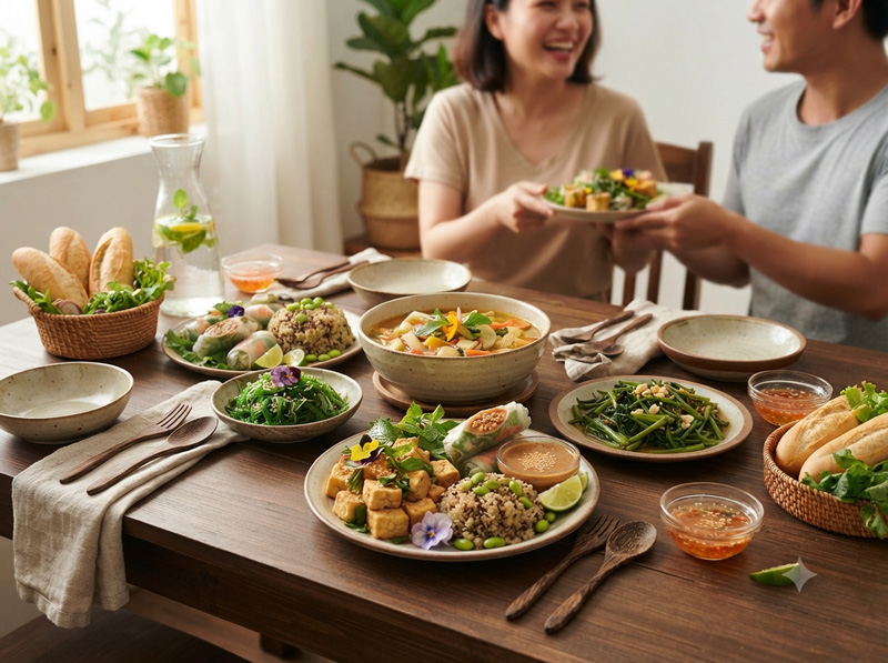 Cách xây dựng thực đơn tiệc chay đủ dinh dưỡng và cân đối