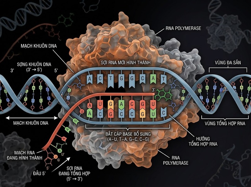 Phiên mã và quá trình tổng hợp RNA dựa trên khuôn DNA