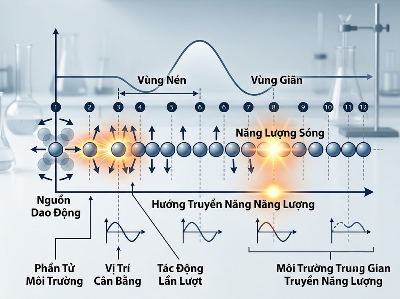 Sóng và cơ chế truyền năng lượng mà không vận chuyển vật chất theo khối
