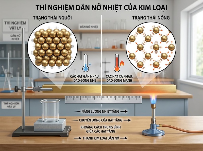 Sự giãn nở vì nhiệt và nguyên nhân kích thước vật chất biến đổi