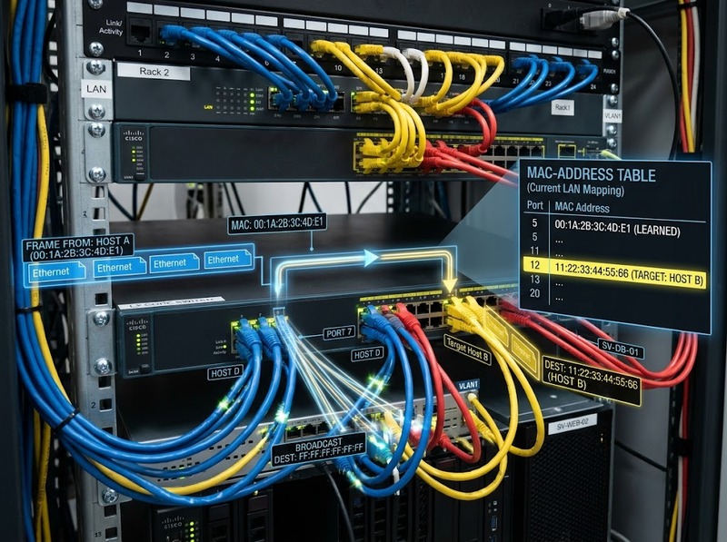 Phân biệt switch và router theo chức năng kết nối, chuyển tiếp dữ liệu