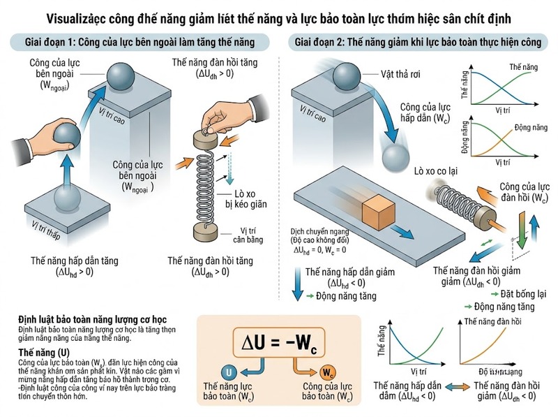 Thế năng và năng lượng tích trữ do vị trí hoặc biến dạng của vật
