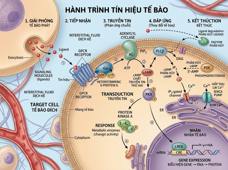 Tín hiệu tế bào và quá trình phát, nhận, truyền thông tin giữa các tế bào