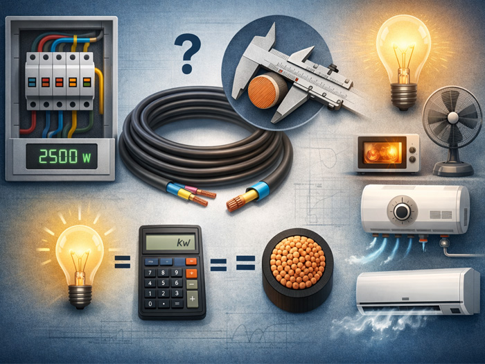 Cách tính tiết diện dây điện theo công suất sử dụng thực tế