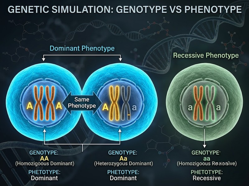 Tính trạng trội và lặn trong mối quan hệ giữa allele, kiểu gene