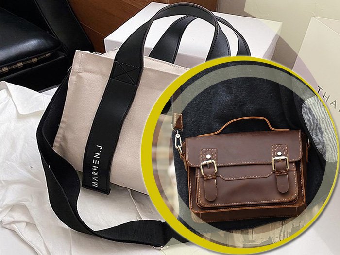 So sánh túi vải canvas Hàn Quốc và túi da khác nhau điểm nào?