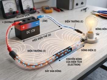 Điện áp tạo khả năng dịch chuyển điện tích thế nào?