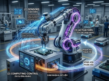 Robot tự động phối hợp cảm biến và điều khiển thế nào?