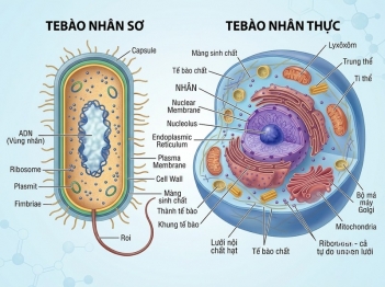 Tế bào nhân sơ và nhân thực khác nhau thế nào?