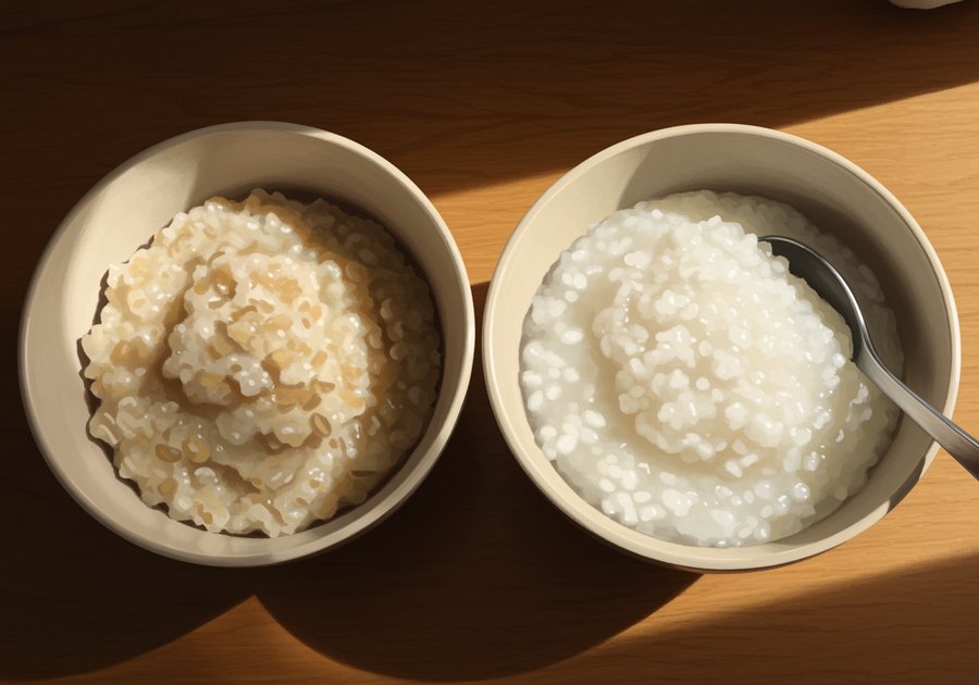 cháo yến mạch dinh dưỡng và cháo gạo cho người lớn