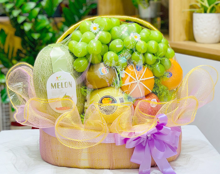 giỏ trái cây thăm bệnh organic