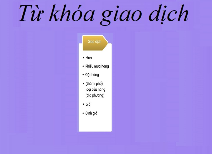 từ khóa giao dịch có vai trò gì