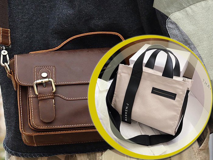 túi vải canvas Hàn Quốc và túi da