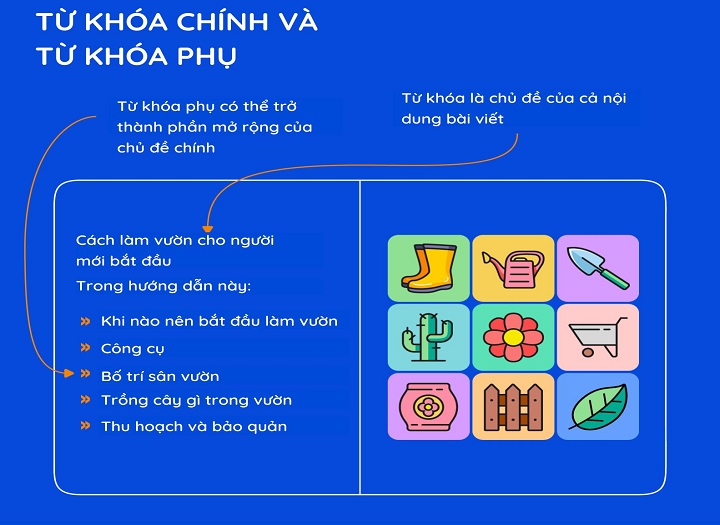 xác định từ khóa chính và phụ